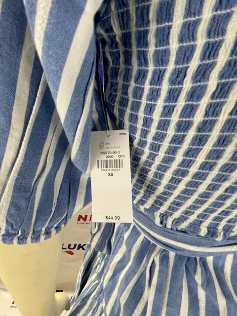 Old Navy Blue & White Midi Dress / Great for the warm weather / 100% cotton