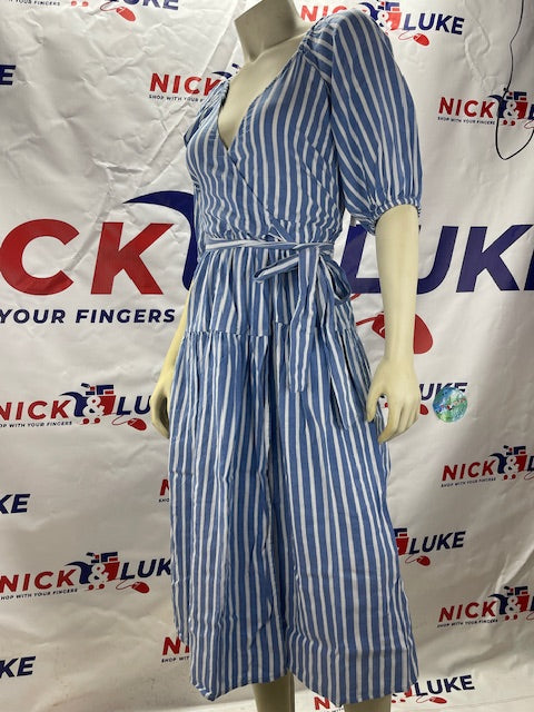 Old Navy Blue & White Midi Dress / Great for the warm weather / 100% cotton