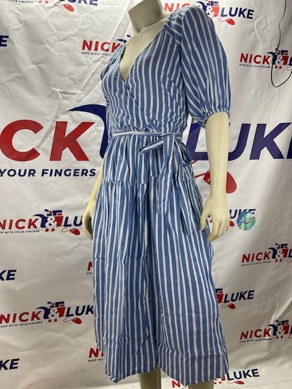 Old Navy  Blue & White Midi Dress / Great for the warm weather / 100% cotton